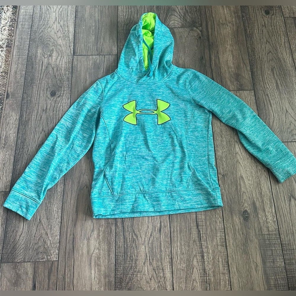 Under Armour blue and green sweatshirt